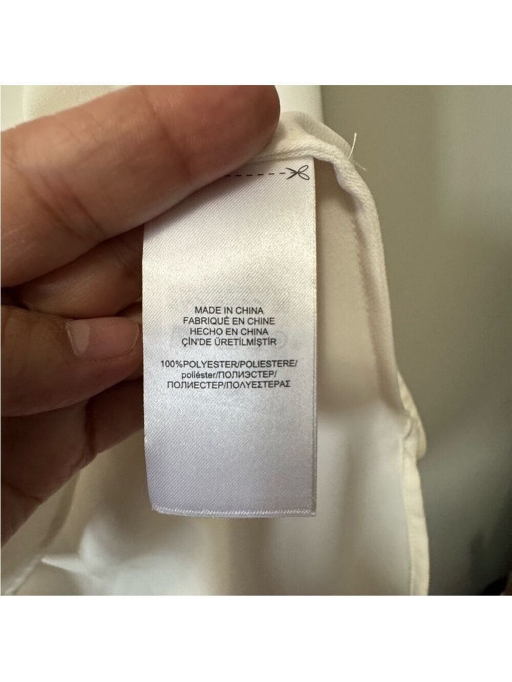 Lauren Ralph Lauren Cream Buttoned Blouse with Notched Collar - Picture 7 of 15